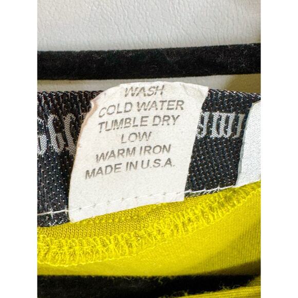 VTG Meet Me In Miami Large Lime Green Hoodie Grommet Detail Lightening Blot USA - Picture 5 of 7